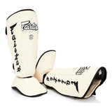 Fairtex SP7 Twister Detachable Shin Guards  - White