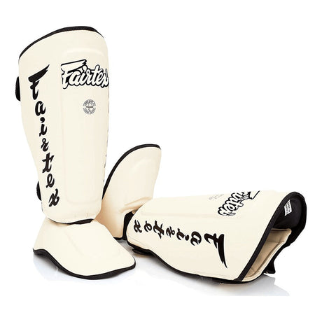 Fairtex SP7 Twister Detachable Shin Guards  - White