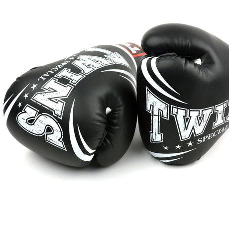 Twins Special FBGVDM3-TW6 Synthetic-Leather Boxing Gloves - Black