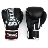 Twins Special FBGVDM3-TW6 Synthetic-Leather Boxing Gloves - Black