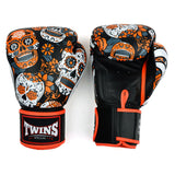 Twins Special FBGVL4-53 Boxing Gloves - Calaveras - Orange