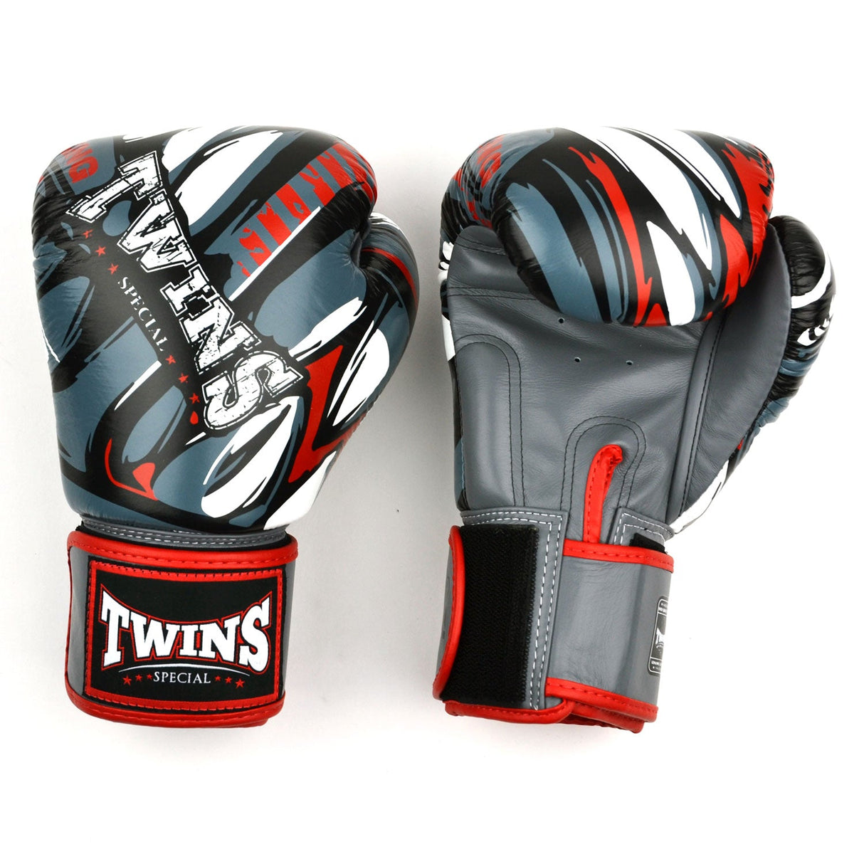 FBGVL4-55 Twins Demon Boxing Gloves Grey-Red
