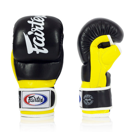 FGV18 Fairtex Super Sparring MMA Gloves Black-Yellow