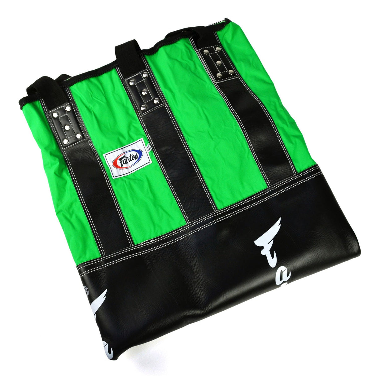 Fairtex HB3 Extra Large Leather Heavy Bag - Black-Green (UN-FILLED)