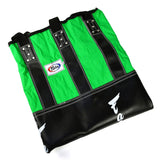 Fairtex HB3 Extra Large Leather Heavy Bag - Black-Green (UN-FILLED)