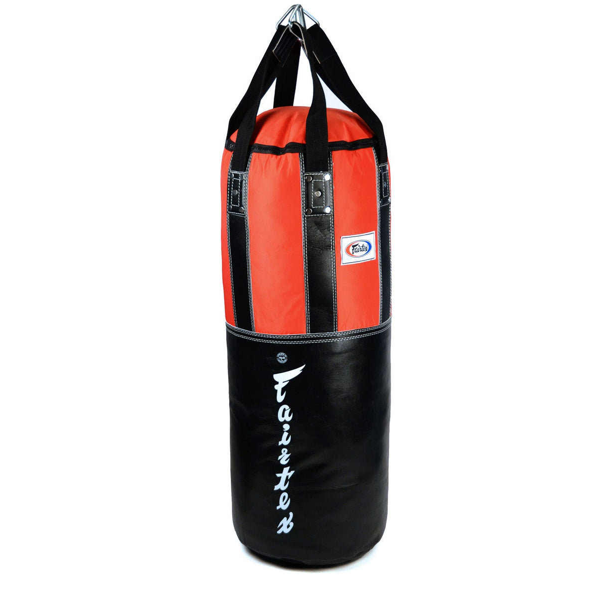 Fairtex HB3 Extra Large Leather Heavy Bag - Black-Red (FILLED)