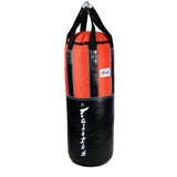 Fairtex HB3 Extra Large Leather Heavy Bag - Black-Red (UN-FILLED)