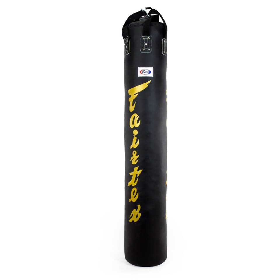 Fairtex HB6 6ft Muay Thai Banana Bag Black/Gold (FILLED)