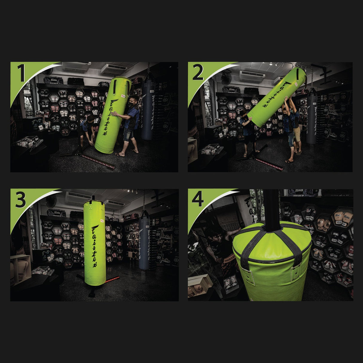 HB7 Fairtex 7ft Pole Bag Black (UN-FILLED)