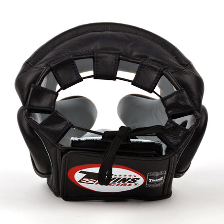 HGL3 Twins Leather Sparring Headguard Black