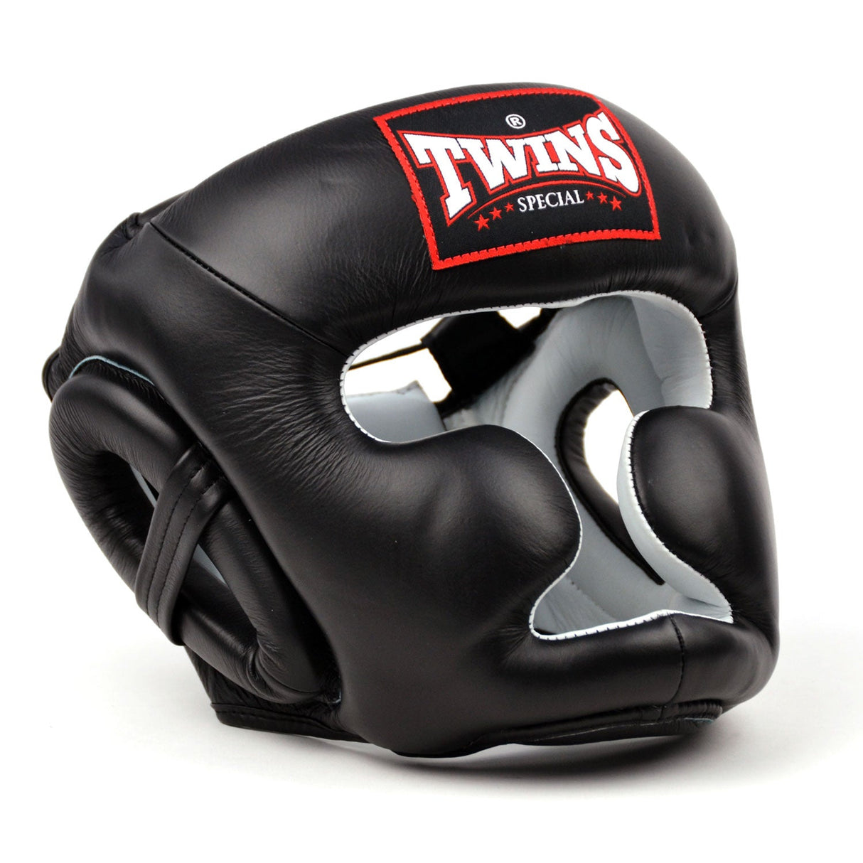 HGL3 Twins Leather Sparring Headguard Black