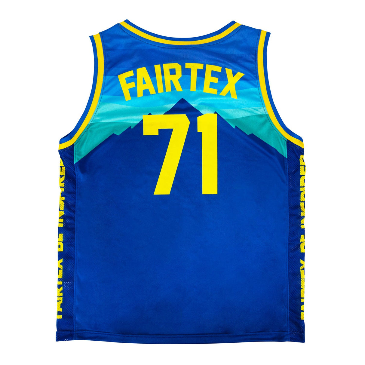 JS26 Fairtex Basketball Jersey Blue-Yellow