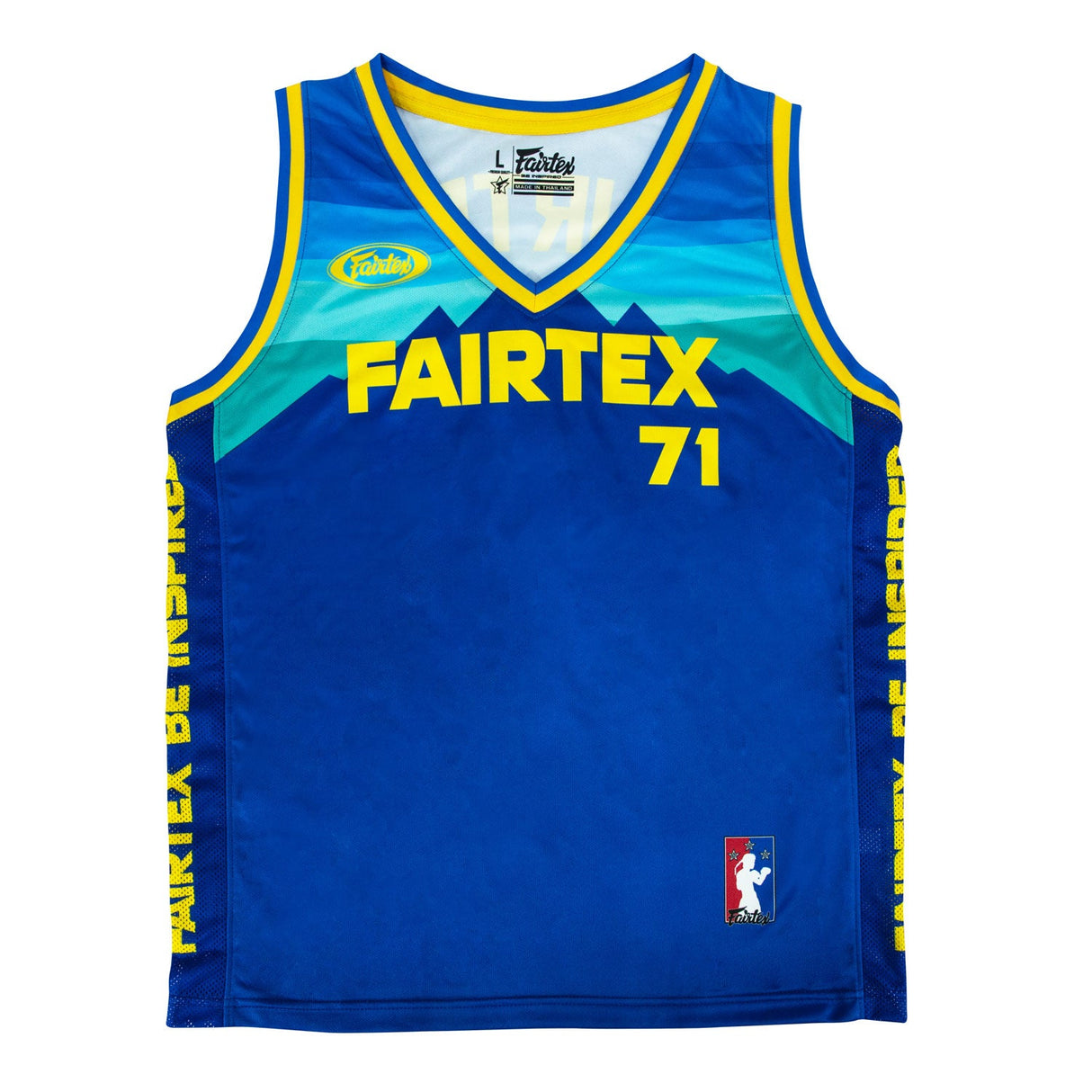 JS26 Fairtex Basketball Jersey Blue-Yellow