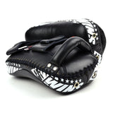 KPL10 Twins Curved Leather Thai Kick Pads Black
