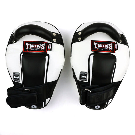 KPL11 Twins Curved Leaf-Shape Kick Pads White-Black