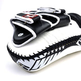 KPL12 Twins Deluxe Curved Leather Kick Pads White-Black