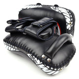 Twins KPL12 Deluxe Curved Leather Kick Pads Black