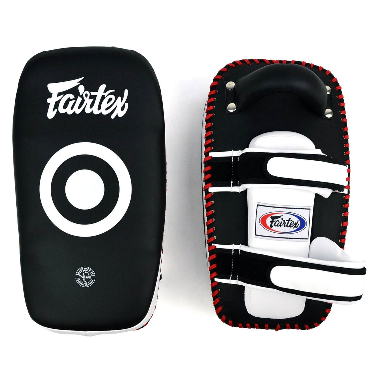 Fairtex KPLC5 Lightweight Thai Kick Pads black white front view
