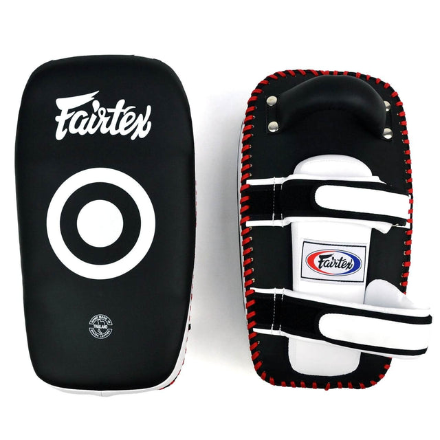 Fairtex KPLC5 Lightweight Thai Kick Pads black white front view