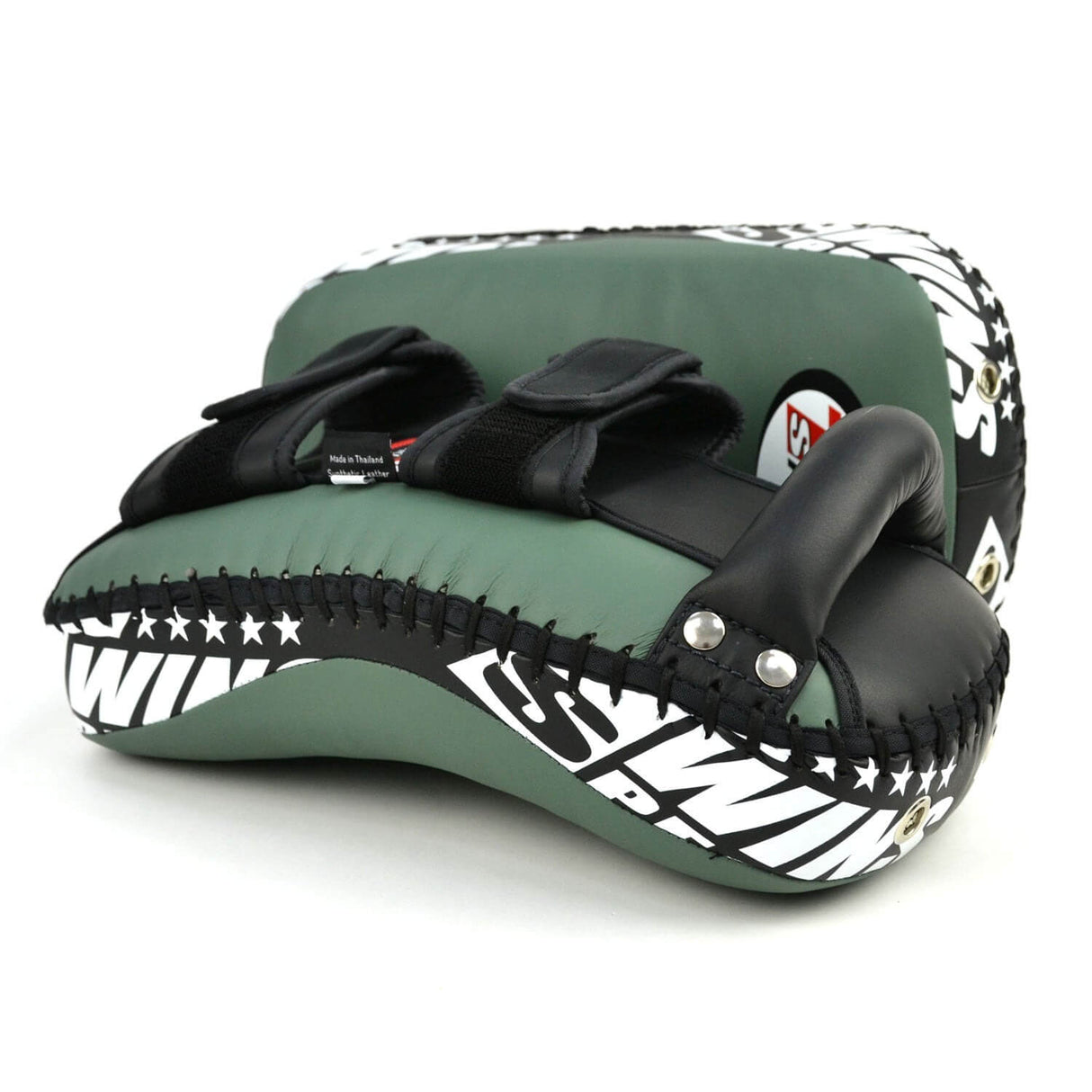 Twins KPS10 Lightweight Microfibre Thai Kick Pads Olive-Black