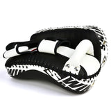 KPS10 Twins Lightweight Microfibre Thai Kick Pads Black-White