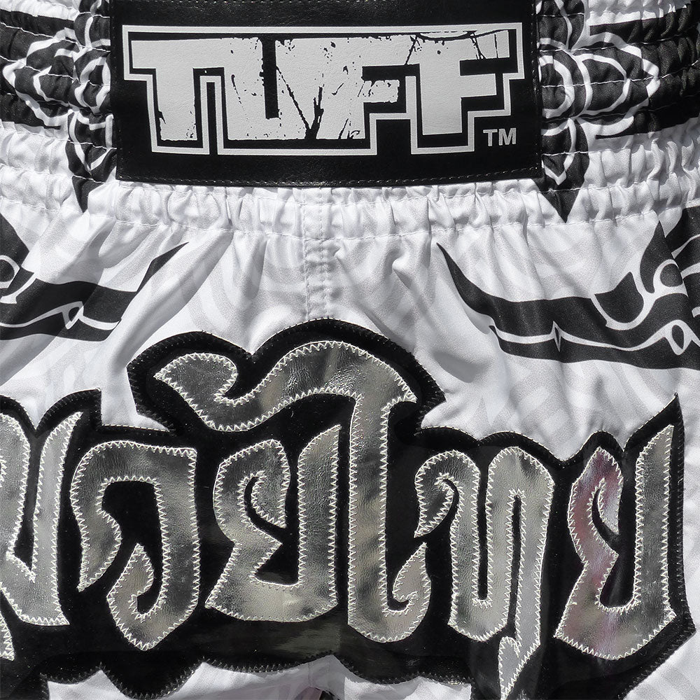 MS631 TUFF Muay Thai Shorts The Great Hongsa White