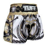 MS634 TUFF Muay Thai Shorts Golden Gladiator in White
