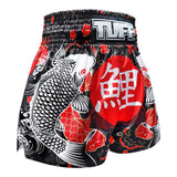 MS638 TUFF Muay Thai Shorts Black Japanese Koi Fish