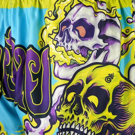 MS682 TUFF Muay Thai Shorts Trippy Skull