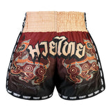 MSC101 TUFF Muaythai Shorts Retro Style Yant Narai Turning the Land