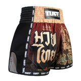 MSC101 TUFF Muaythai Shorts Retro Style Yant Narai Turning the Land