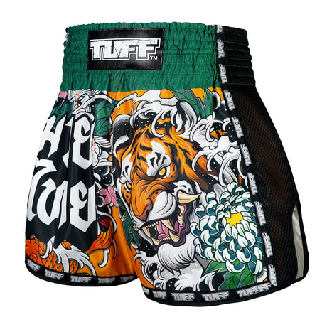MSC105 TUFF Muaythai Shorts Retro Style Tora Mori to Kingyo