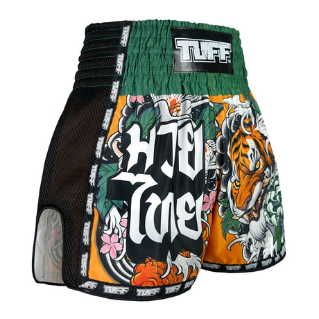 MSC105 TUFF Muaythai Shorts Retro Style Tora Mori to Kingyo