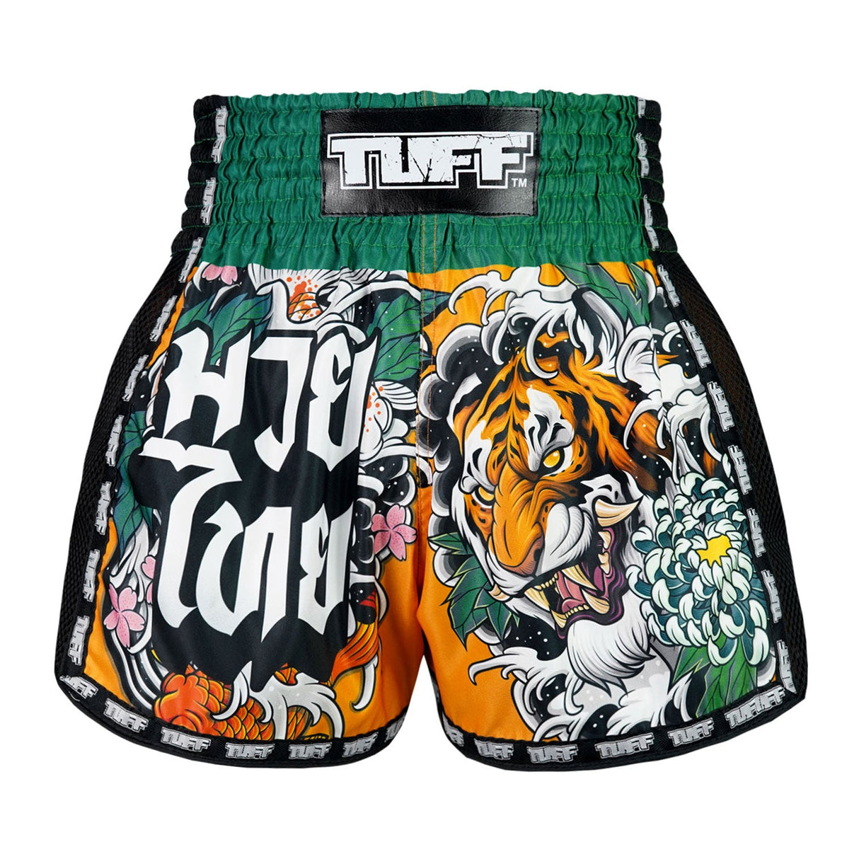 MSC105 TUFF Muaythai Shorts Retro Style Tora Mori to Kingyo