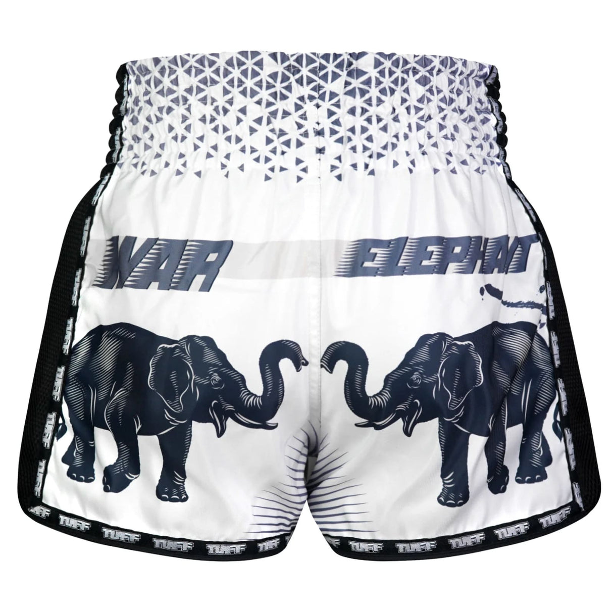 MSC112 TUFF Muaythai Shorts Retro Style War Elephant