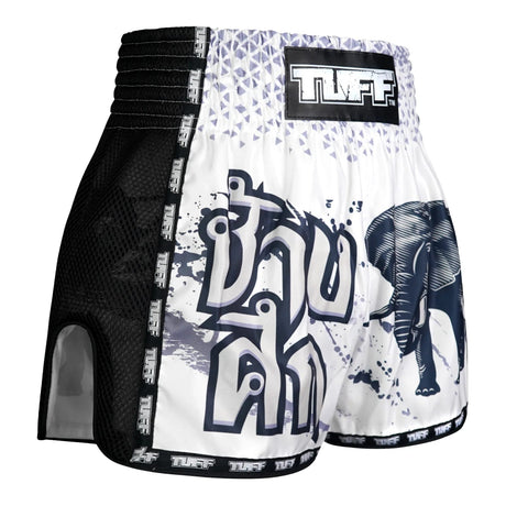 MSC112 TUFF Muaythai Shorts Retro Style War Elephant