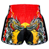 MSC113 TUFF Muaythai Shorts Retro Style Chinese Dragon and Tiger