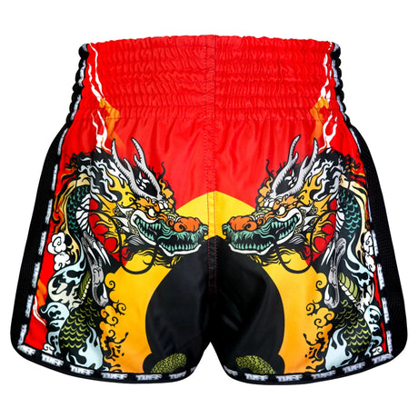 MSC113 TUFF Muaythai Shorts Retro Style Chinese Dragon and Tiger