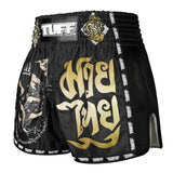MSC117 TUFF Muaythai Shorts Retro Style Singha Yantra with War Flag