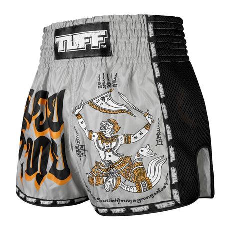 MSC118 TUFF Muaythai Shorts Retro Style Hanuman Yantra with War Flag
