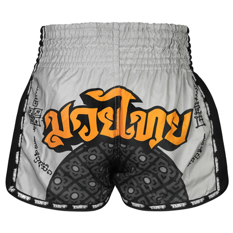 MSC118 TUFF Muaythai Shorts Retro Style Hanuman Yantra with War Flag