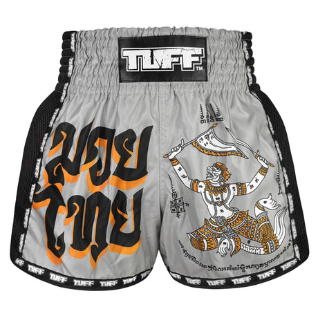 TUFF Muaythai Shorts Retro Style - MSC118 - Hanuman Yantra with War Flag