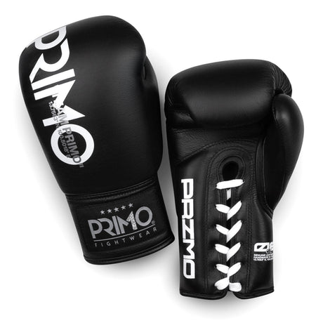 Primo Mamba Series Pro Lace-Up Boxing Gloves - Black
