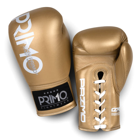 Primo Mamba Series Pro Lace-Up Boxing Gloves - Gold