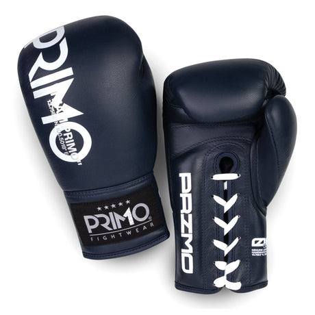 Primo Mamba Series Pro Lace-Up Boxing Gloves - Navy