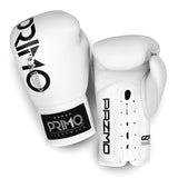 Primo Mamba Series Pro Lace-Up Boxing Gloves - White