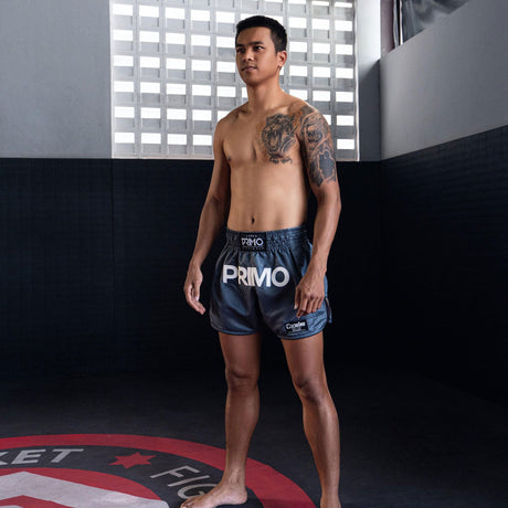 Primo Muay Thai Shorts - Mamba Series - Slate Grey