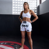 Primo Muay Thai Shorts - Mamba Series - White
