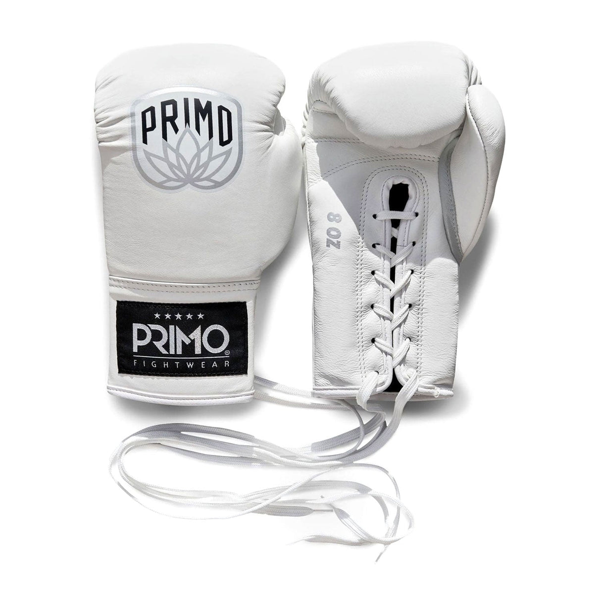 Primo Pro Lace-Up Boxing Gloves - White