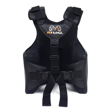 Adjustable strap system on Rival Body Protector back view